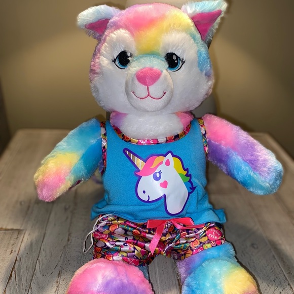 Build A Bear Great Wolf Lodge Rainbow Wolf - Picture 3 of 6